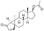 1,5-Cycloandrost-3-en-2-one, 17-(acetyloxy)-, (1alpha,5beta,10alpha,17 beta)- Struktur