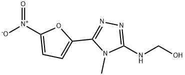 [[4-Methyl-5-(5-nitro-2-furyl)-4H-1,2,4-triazol-3-yl]amino]methanol Struktur