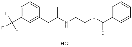 2-[[1-Methyl-2-[3-(trifluormethyl)phenyl]ethyl]amino]ethylbenzoathydrochlorid