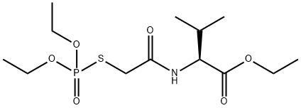 N-[[(Diethoxyphosphinyl)thio]acetyl]-L-valine ethyl ester Struktur