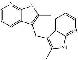 3,3'-Methylenebis[2-methyl-1H-pyrrolo[2,3-b]pyridine] Struktur