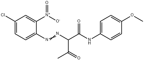 2-[(4-chloro-2-nitrophenyl)azo]-N-(4-methoxyphenyl)-3-oxobutyramide  Struktur