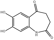 1H-1-Benzazepine-2,5-dione, 3,4-dihydro-7,8-dihydroxy- (9CI) Struktur