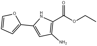 Ethyl 3-amino-5-(furan-2-yl)-1H-pyrrole-2-carboxylate Struktur