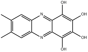 7,8-Dimethyl-1,2,3,4-tetrahydroxyphenazine Struktur