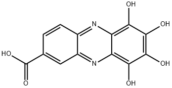 6,7,8,9-Tetrahydroxy-2-phenazinecarboxylic acid Struktur