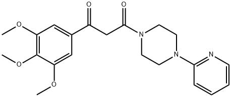 1-(2-Pyridyl)-4-[3-(3,4,5-trimethoxyphenyl)-1,3-dioxopropyl]piperazine Struktur