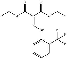 2-((2-TRIFLUOROMETHYLPHENYLAMINO)METHYLENE)MALONIC ACID DIETHYL ESTER Struktur