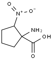 1-Amino-2-nitrocyclopentanecarboxylic acid Struktur