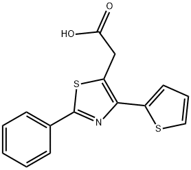 (2-PHENYL-4-THIOPHEN-2-YL-THIAZOL-5-YL)-ACETIC ACID Struktur