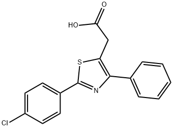 2-[2-(4-CHLOROPHENYL)-4-PHENYL-1,3-THIAZOL-5-YL]ACETIC ACID Struktur