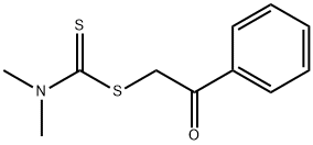 N,N-dimethyl-1-phenacylsulfanyl-methanethioamide Struktur