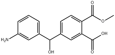 methyl hydrogen 4-[(3-aminophenyl)hydroxymethyl]phthalate Struktur