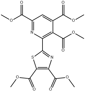 6-(4,5-Dicarboxy-2-thiazolyl)-2,4,5-pyridinetricarboxylic acid pentamethyl ester Struktur