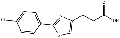 2-(4-Chlorophenyl)-4-thiazolepropionic acid Struktur