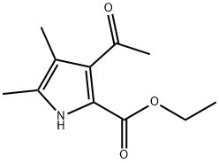 1H-Pyrrole-2-carboxylic acid, 3-acetyl-4,5-diMethyl-, ethyl ester Struktur