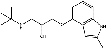 4-(2-hydroxy-3-tert-butylaminopropoxy)-2-methylindole Struktur