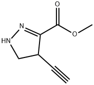 1H-Pyrazole-3-carboxylicacid,4-ethynyl-4,5-dihydro-,methylester(9CI) Struktur