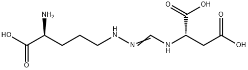 2-[amino-(4-amino-4-carboxy-butyl)imino-methyl]aminobutanedioic acid Struktur