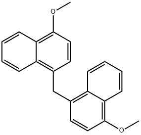 1-methoxy-4-[(4-methoxynaphthalen-1-yl)methyl]naphthalene Struktur