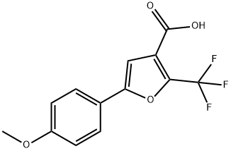 5-(4-METHOXYPHENYL)-2-(TRIFLUOROMETHYL)-3-FUROIC ACID Struktur