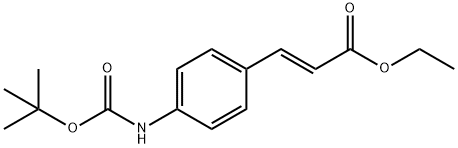 (E)-ETHYL 3-(4-(TERT-BUTOXYCARBONYLAMINO)PHENYL)ACRYLATE Struktur