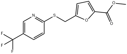 METHYL 5-([[5-(TRIFLUOROMETHYL)-2-PYRIDYL]THIO]METHYL)-2-FUROATE Struktur