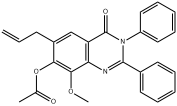 4(3H)-Quinazolinone,  6-allyl-7-hydroxy-8-methoxy-2,3-diphenyl-,  acetate  (ester)  (8CI) Struktur