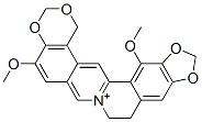 9,10-Dihydro-5,15-dimethoxy-1H-[1,3]benzodioxino[6,5-g][1,3]benzodioxolo[5,6-a]quinolizin-8-ium Struktur