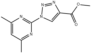 Methyl 1-(4,6-dimethylpyrimidin-2-yl)-1H-1,2,3-triazole-4-carboxylate Struktur