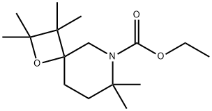 1-Oxa-6-azaspiro[3.5]nonane-6-carboxylic acid, 2,2,3,3,7,7-hexaMethyl-, ethyl ester Struktur