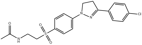 N-[2-[[4-[3-(4-chlorophenyl)-4,5-dihydro-1H-pyrazol-1-yl]phenyl]sulphonyl]ethyl]acetamide Struktur