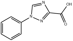 1-Phenyl-1H-[1,	2,	4]triazole-3-carboxylic	acid Struktur