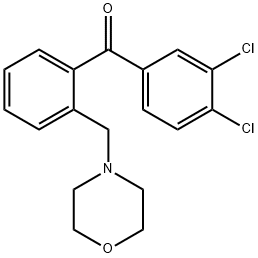 3',4'-DICHLORO-2-MORPHOLINOMETHYL BENZOPHENONE Struktur