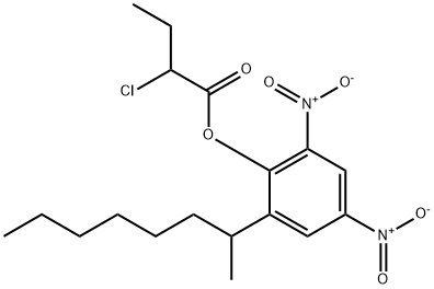 2-Chlorobutanoic acid 2-(1-methylheptyl)-4,6-dinitrophenyl ester Struktur