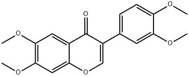 6,7-Dimethoxy-3-(3,4-dimethoxyphenyl)-4H-1-benzopyran-4-one Struktur