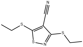 3,5-Bis(ethylthio)-4-isothiazolecarbonitrile Struktur