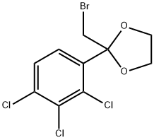 2-(bromomethyl)-2-(2,3,4-trichlorophenyl)-1,3-dioxolane  Struktur