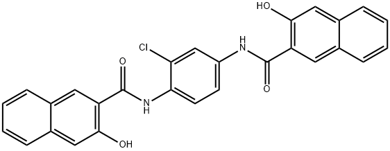 2-naphthalenecarboxmide,N,N'-(chloro-1,4-phenylene)bis[3-hydroxy- Struktur