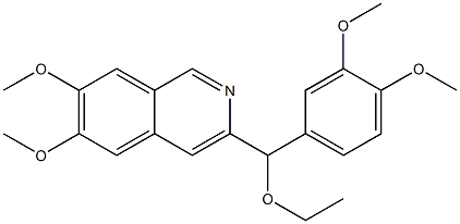 3-(α-Ethoxyveratryl)-6,7-dimethoxyisoquinoline Struktur