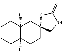 Spiro[naphthalene-2(1H),5-oxazolidin]-2-one, octahydro-, cis,cis- (8CI) Struktur