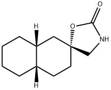 Spiro[naphthalene-2(1H),5-oxazolidin]-2-one, octahydro-, trans,trans- (8CI) Struktur