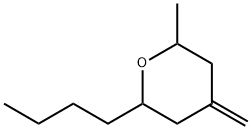 2-butyltetrahydro-6-methyl-4-methylene-2H-pyran Struktur