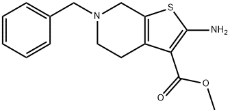 Thieno[2,3-c]pyridine-3-carboxylic acid, 2-aMino-4,5,6,7-tetrahydro-6-(phenylMethyl)-, Methyl ester Struktur