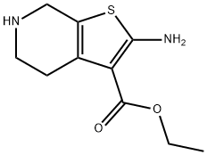 2-AMINO-4,5,6,7-TETRAHYDRO-THIENO[2,3-C]PYRIDINE-3-CARBOXYLIC ACID ETHYL ESTER Struktur