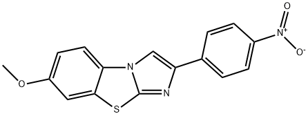 7-METHOXY-2-(4-NITROPHENYL)IMIDAZO[2,1-B]BENZOTHIAZOLE Struktur