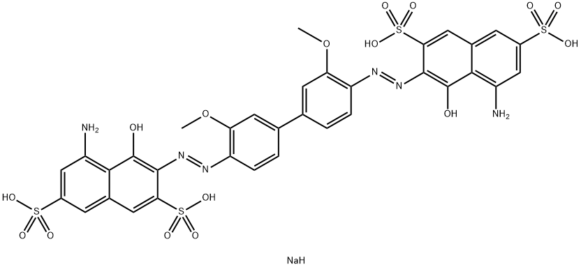 Tetranatrium-3,3'-[(3,3'-dimethoxy[1,1'-biphenyl]-4,4'-diyl)bis(azo)]bis[5-amino-4-hydroxynaphthalin-2,7-disulfonat]