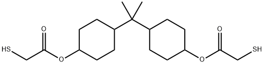 (1-methylethylidene)di-4,1-cyclohexanediyl bis(mercaptoacetate)  Struktur