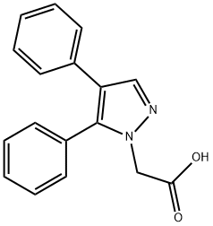 1H-pyrazole-1-acetic acid, 4,5-diphenyl- Struktur