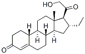 16 alpha-ethyl-21-hydroxy-19-nor-4-pregnene-3,20-dione Struktur